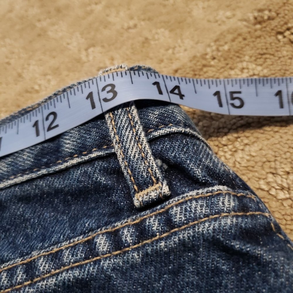 Vintage Guess Blue Jeans Men's 29 Narrow Leg Denim Made in USA 90s 80s Retro - Picture 9 of 11